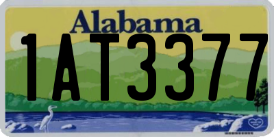 AL license plate 1AT3377