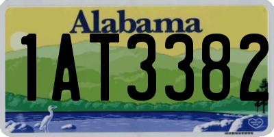AL license plate 1AT3382