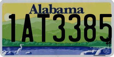 AL license plate 1AT3385