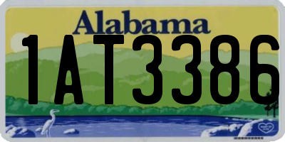 AL license plate 1AT3386