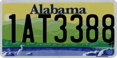 AL license plate 1AT3388