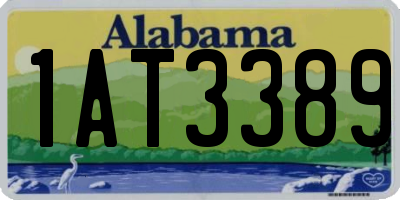 AL license plate 1AT3389