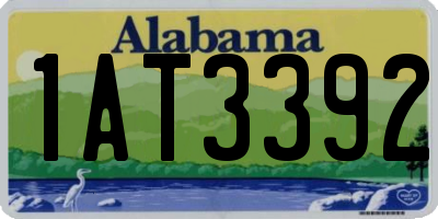 AL license plate 1AT3392