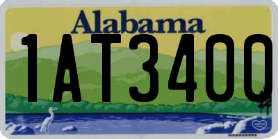 AL license plate 1AT3400