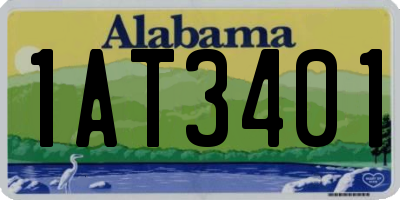 AL license plate 1AT3401