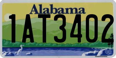 AL license plate 1AT3402