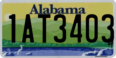 AL license plate 1AT3403
