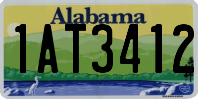 AL license plate 1AT3412