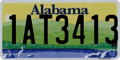 AL license plate 1AT3413