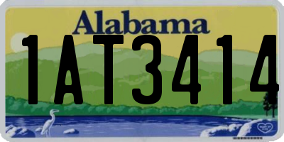 AL license plate 1AT3414