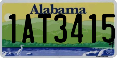 AL license plate 1AT3415