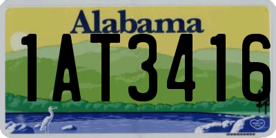 AL license plate 1AT3416