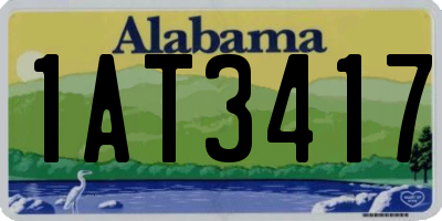 AL license plate 1AT3417