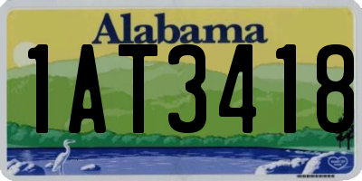 AL license plate 1AT3418