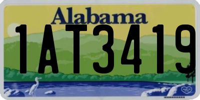 AL license plate 1AT3419