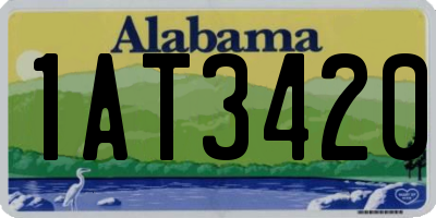 AL license plate 1AT3420