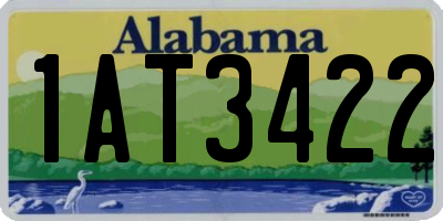 AL license plate 1AT3422