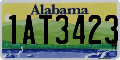 AL license plate 1AT3423