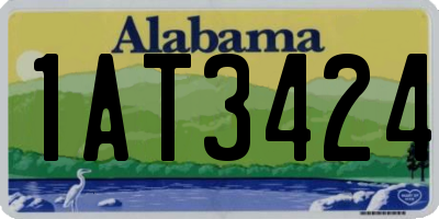 AL license plate 1AT3424