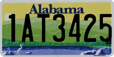 AL license plate 1AT3425