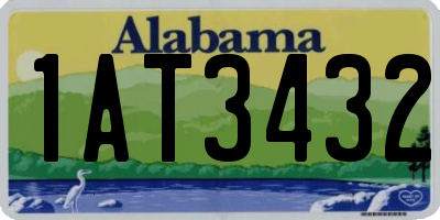 AL license plate 1AT3432