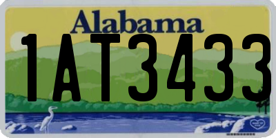 AL license plate 1AT3433
