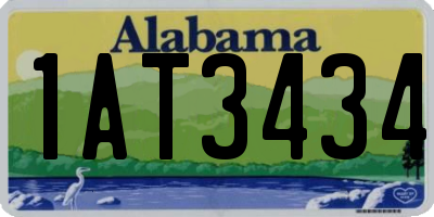 AL license plate 1AT3434
