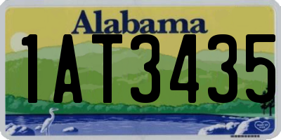 AL license plate 1AT3435