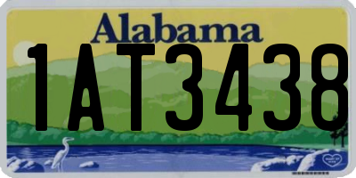 AL license plate 1AT3438