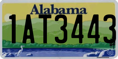 AL license plate 1AT3443