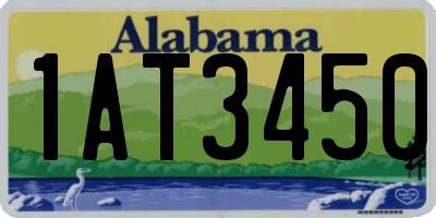 AL license plate 1AT3450