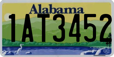 AL license plate 1AT3452