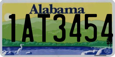 AL license plate 1AT3454