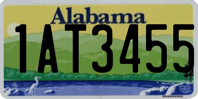 AL license plate 1AT3455