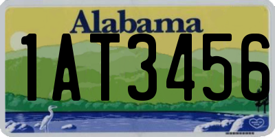 AL license plate 1AT3456