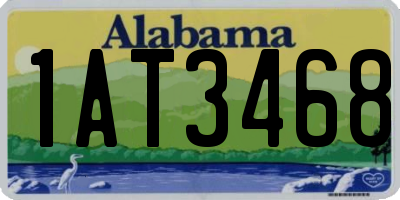 AL license plate 1AT3468