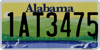 AL license plate 1AT3475