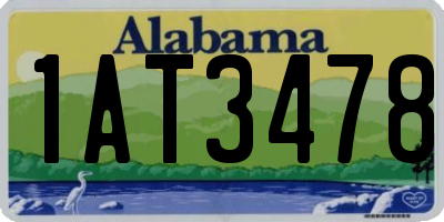 AL license plate 1AT3478