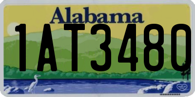 AL license plate 1AT3480