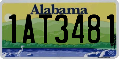 AL license plate 1AT3481