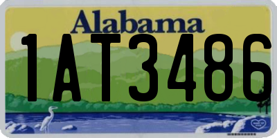AL license plate 1AT3486
