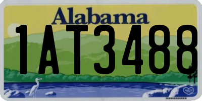 AL license plate 1AT3488
