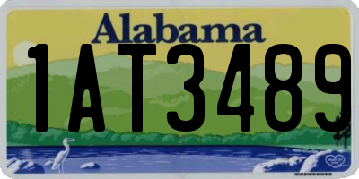 AL license plate 1AT3489