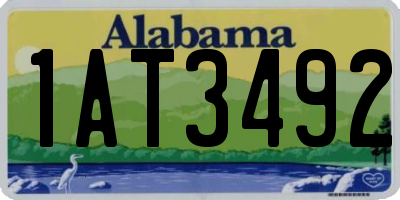 AL license plate 1AT3492