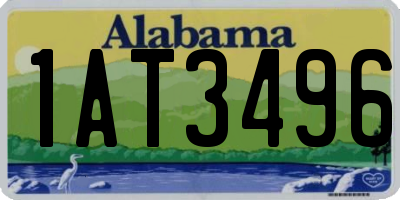 AL license plate 1AT3496