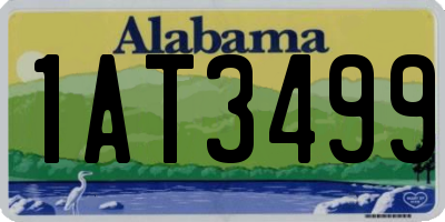 AL license plate 1AT3499