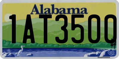 AL license plate 1AT3500