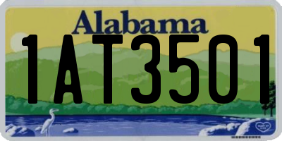 AL license plate 1AT3501