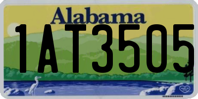 AL license plate 1AT3505