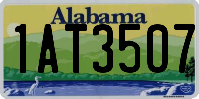 AL license plate 1AT3507